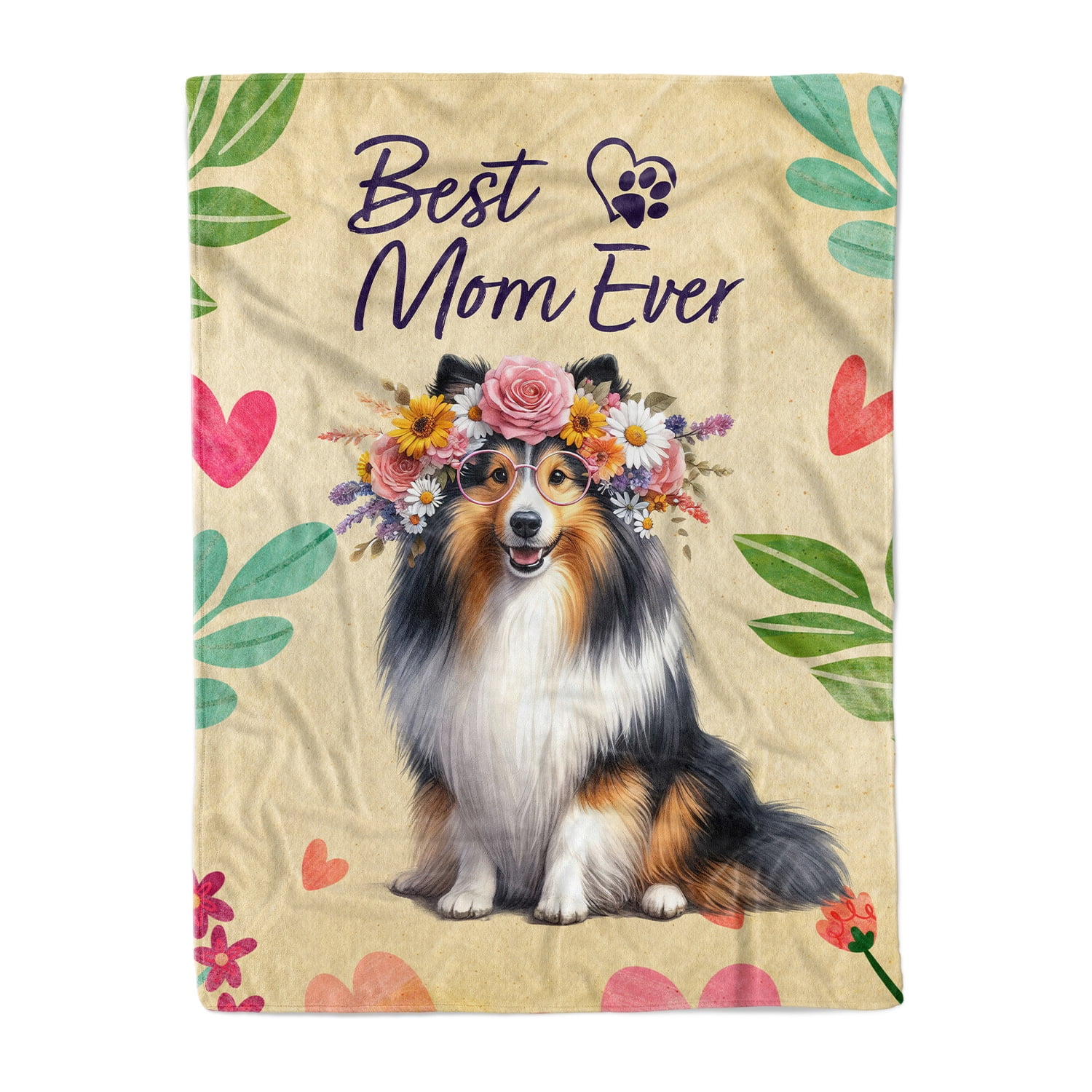 Best Shetland Sheepdog Mom Ever Happy Mother's Day Cozy Fleece Blanket ...