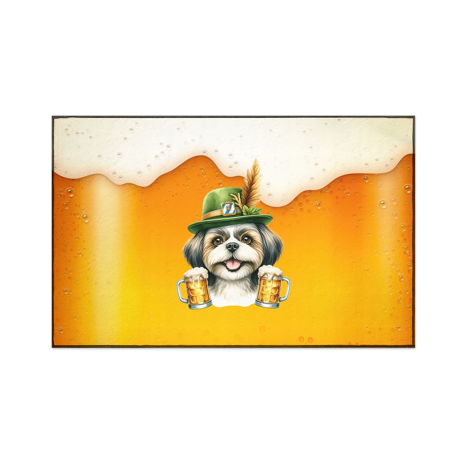 Best Shih Tzu Dad Proud Beer Lover Happy Oktoberfest Indoor Rug Lion ...