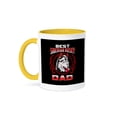 thumbnail image 1 of 3drose, Best Siberian Husky Dog Dad Daddy Father, 11oz Two-tone Yellow Mug, 1 of 6