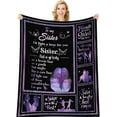 thumbnail image 1 of Best Sister Blanket Sister Birthday Gifts from Sister Soul Sister Gifts | to My Sister Letter | Christmas Bday Mothers Day Presents for Unbiological Sisters Throw Blanket 50” X 60", 1 of 6