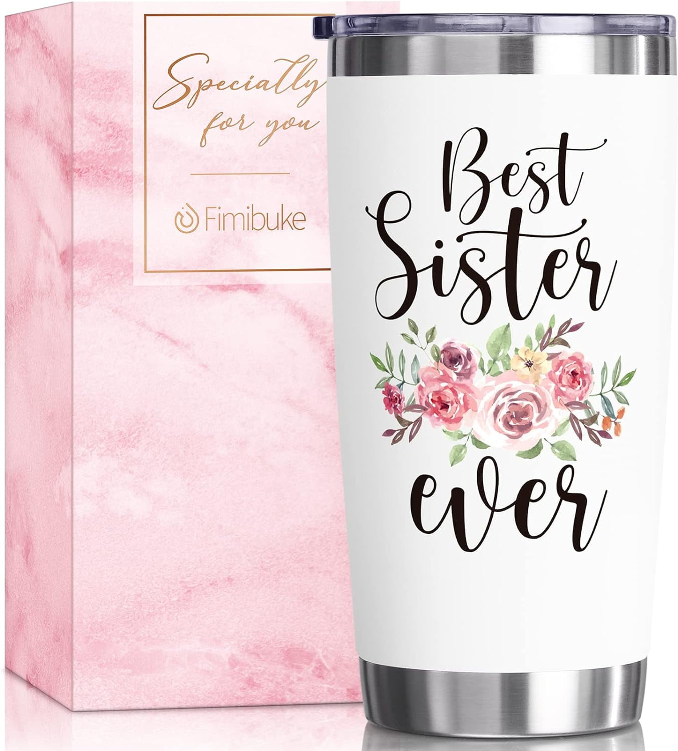 Best Sister Gifts - 20 OZ Tumbler Mothers Day Gifts for Sister, Sister ...