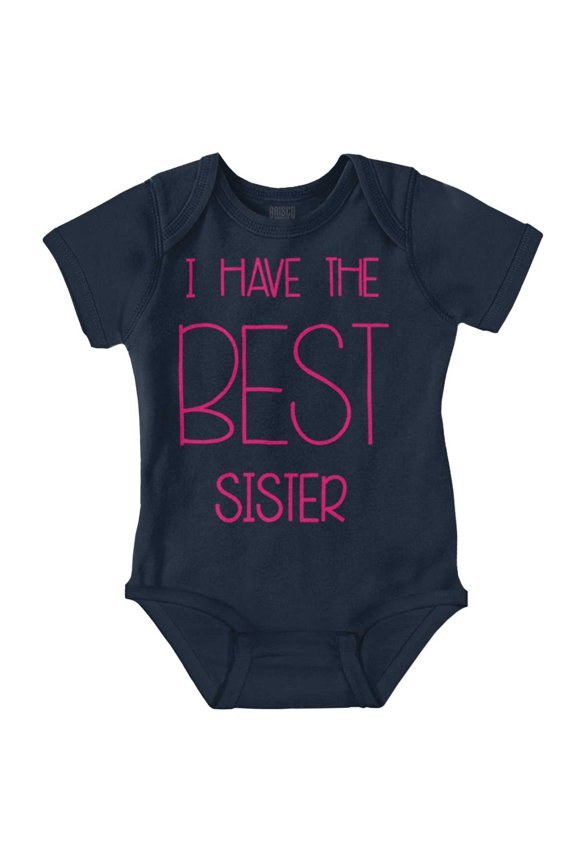 Best Sister Sibling Love Family Romper Boys or Girls Infant Baby Brisco Brands 12M