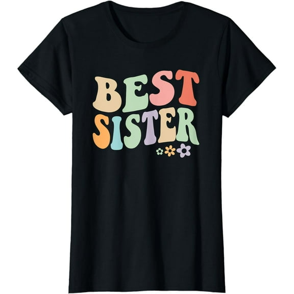 Best Sister vintage floral design for cool sisters T-Shirt