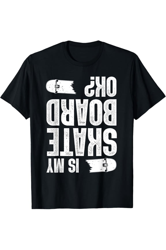 Best Skater Gifts Skateboarder Accessories & Stuff Unisex-Kids Black Cotton, Polyester Skateboarding T-Shirt men and women can wear, black, white, gifts