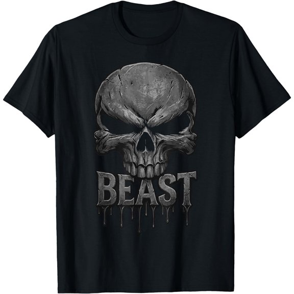 Best Skull Gym Bodybuilder T-Shirt , Vintage T-Shirt