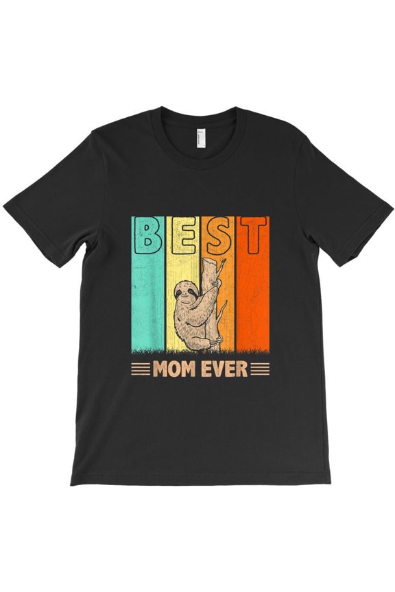 Best Sloth Mom Ever Retro Graphic Mama Mother's Day Themed Themed Gift H45852 Unisex T-Shirt, Up to 5XL Available