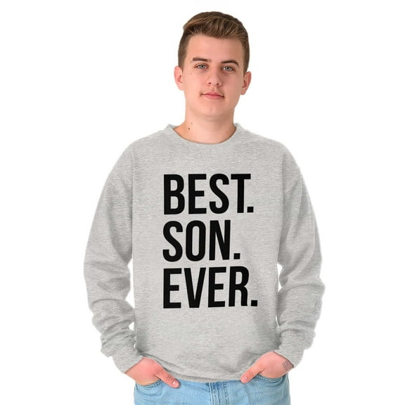 Best Son Ever Relatives Family Men's Big & Tall Crewneck Sweatshirt Brisco Brands 2X