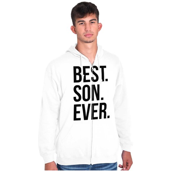 Best Son Ever Relatives Family Men's Big & Tall Graphic Zip Up Hoodie Brisco Brands 4X