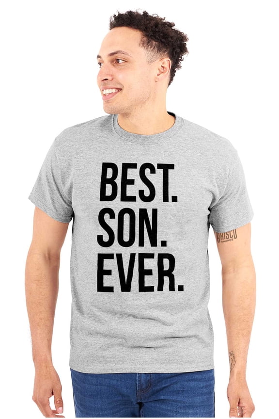 Best Son Ever Relatives Family Men's Big & Tall Crewneck Graphic Tee Brisco Brands 2X