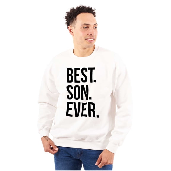 Best Son Ever Relatives Family Men's Big & Tall Crewneck Sweatshirt Brisco Brands 2X