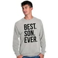 thumbnail image 1 of Best Son Ever Relatives Family Men's Long Sleeve Tee T Shirt Brisco Brands X, 1 of 6