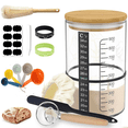 thumbnail image 1 of Best Sourdough Starter Jar Bread Kit Sourdough Baking Supplies Jar for Sourdough Starter Jar Glass Wide Mouth Sourdough Starter Container, 1 of 8