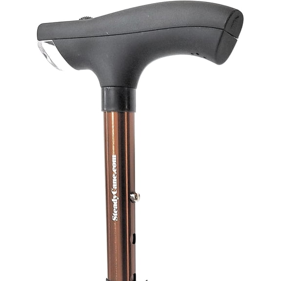 Best Stand up Cane With Light - Foldable - Adjustable - Bronze