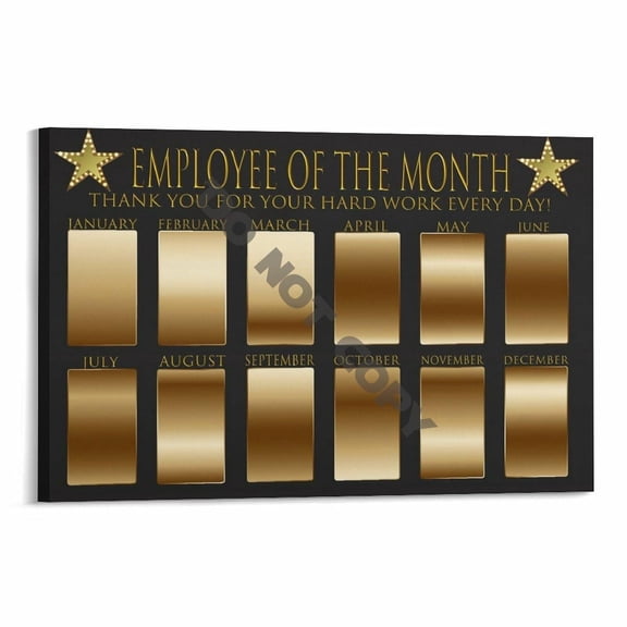 Best Star Employee Photo Display Poster Employee Motivation Poster of The Month Recognition Poster (224) Canvas Painting Posters And Prints Wall Art Pictures for Living Room Bedroom Decor
