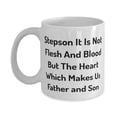 thumbnail image 1 of Best Stepson 15oz Mug, Stepson It Is Not Flesh And Blood But The Heart, Gifts For Son, Present From Dad, Cup For Stepson, Gift ideas for stepson, Present for stepson, Birthday gift for stepson,, 1 of 2