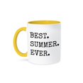 thumbnail image 1 of 3dRose, Best Summer ever, 11oz Two-Tone Yellow Mug, 1 of 7