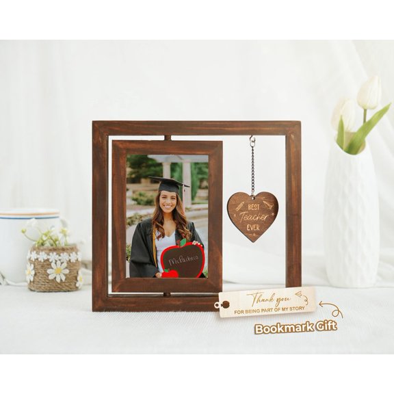 Best Teacher Ever Photo Frame, Teacher Appreciation Gift, Thank You Teacher Frame, End of Year Teacher Gift, Personalized Teacher Keepsake