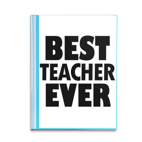 Best Teacher Ever Quote Festival Book Sheet Protectors Portfolio Binder Folder