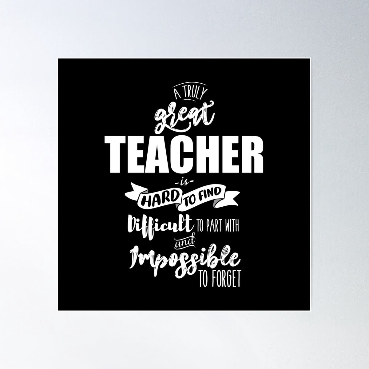 Best Teacher Ever - Teacher Thank You Gifts Poster Wall Art, Modern ...