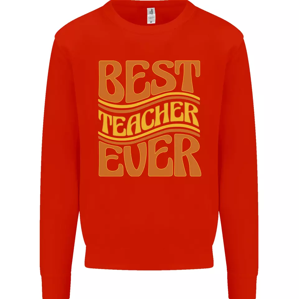 Best Teacher Ever Teaching Maths English Mens Sweatshirt Jumper