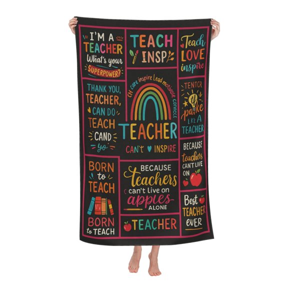 Best Teacher Gifts For Women, Unique Teacher Appreciation Gifts Bath Towel Soft and Highly Absorbent for Adults
