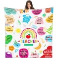 thumbnail image 1 of Best Teacher Gifts for Women Teacher Appreciation Gifts Teacher Blanket 60x50 Teacher Gifts from Student Thank You Gifts for Teacher's Day Flannel Blanket Birthday Retirement Gift, 1 of 5