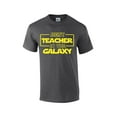 thumbnail image 1 of Best Teacher In The Galaxy Mens Teacher Appreciation Short Sleeve T-shirt Graphic Tee Graphic Tee-Heather Grey-large, 1 of 4