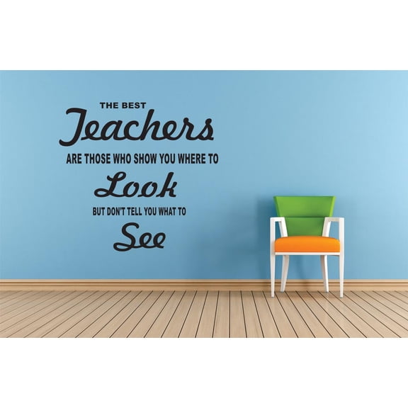 The Best Teachers Are Those Who Show You Where To Look But Dont Tell You What To See Quote Custom Wall Decal Vinyl Sticker Classroom Art Lettering 16 Inches X 24 Inches