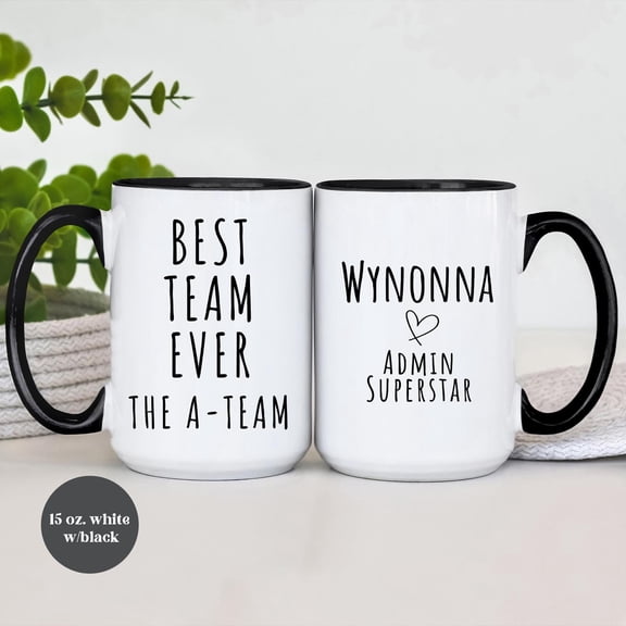 Best Team Ever Coffee Mug | Personalized Employee Appreciation Gift, Custom Name/Title Office Cup