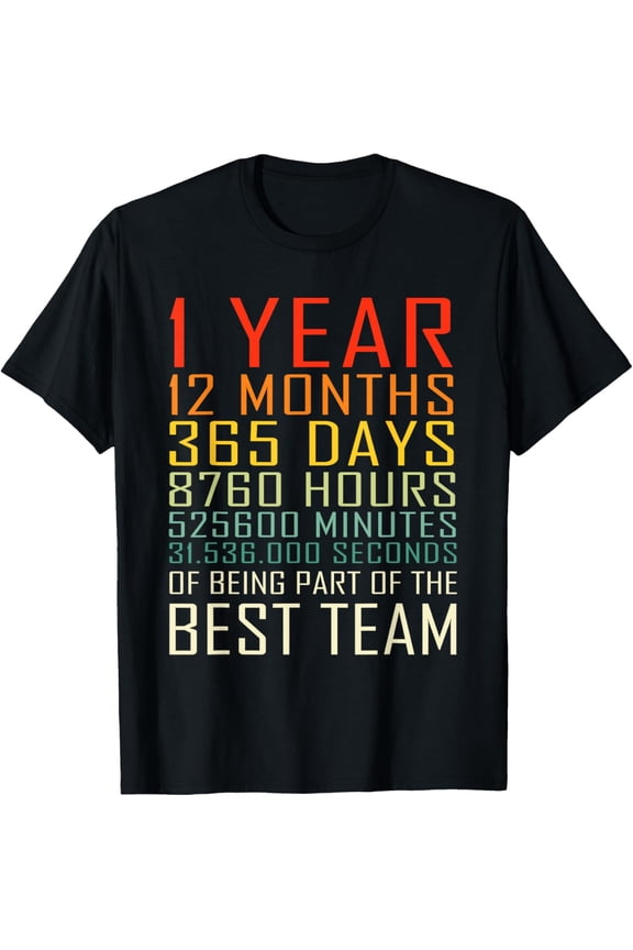 Best Team Vintage Work Anniversary 1 Years Employee T-Shirt