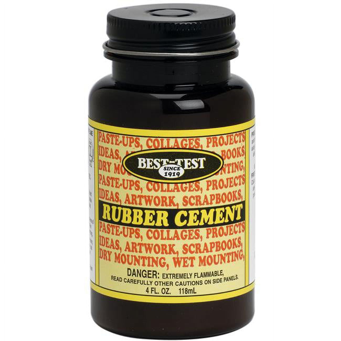 Rubber Cement, 4-oz. Bottle