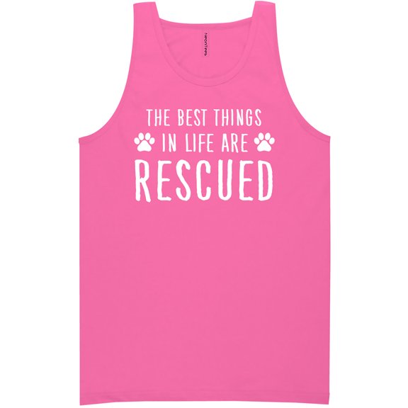 Best Things In Life Are Rescued Neon Tank Top