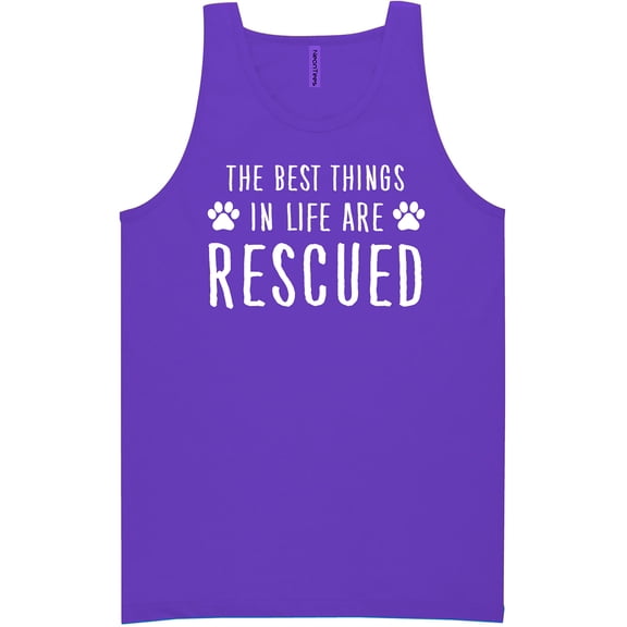 Best Things In Life Are Rescued Neon Tank Top