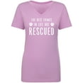 thumbnail image 1 of Best Things In Life Are Rescued Womens V-Neck T-Shirt, 1 of 3