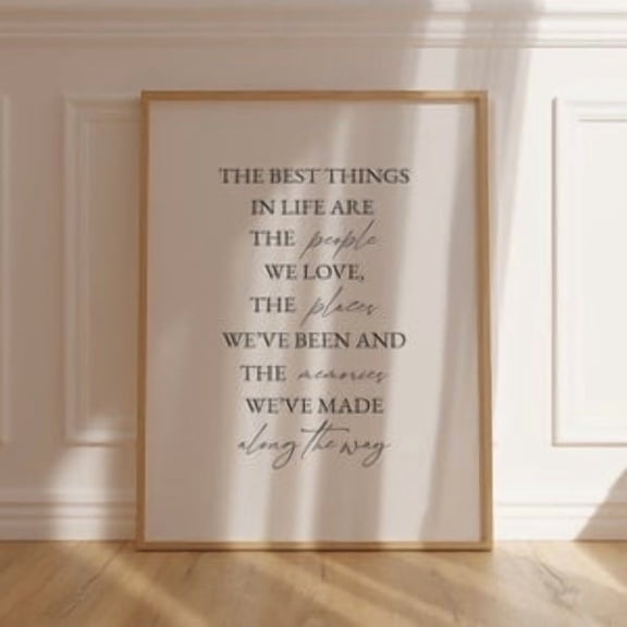 Best Things In Life Quote Poster, Poster Home Decor , Poster Print Only