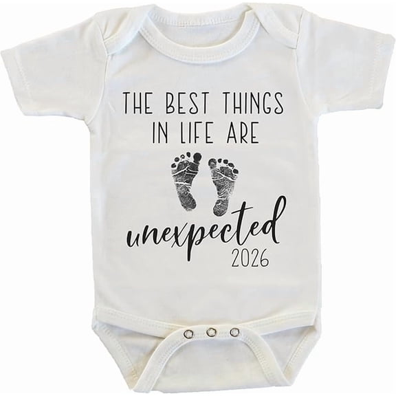 The Best Things in Life Are Unexpected Pregnancy Reveal Gift for Grandma Grandpa Grandparents Dad Husband Boyfriend Announcement Onesie/Bodysuit (2026)