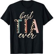 Best Tia Ever s Aunt Leopard Print Mothers Day T-Shirt