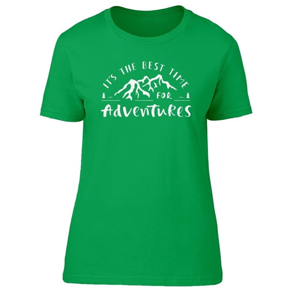 Best Time For Adventures Letters T-Shirt Women -Image by Shutterstock, Female Small