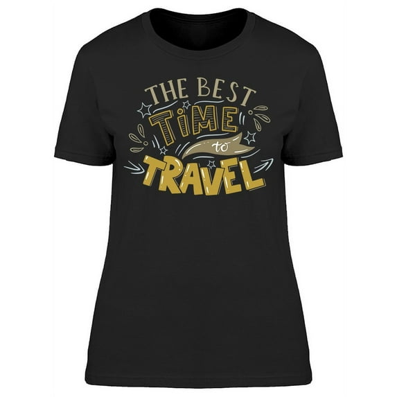 Best Time Travel T-Shirt Women -Image by Shutterstock, Female Medium