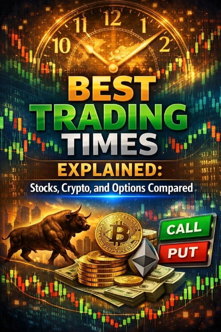 Best Trading Times Explained: Stocks, Crypto, and Options Compared, (Paperback)