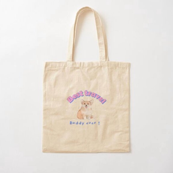 Best Travel Buddy Ever, My Travel Buddy Canvas Tote Bags, Reusable Shopping Bag