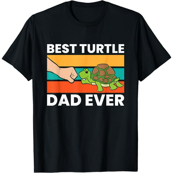 Best Turtle Dad Ever Love Sea Turtles Unisex T-Shirt for Men Women Kids Toddler,Black Color,Size 2XL