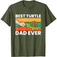 thumbnail image 1 of Best Turtle Dad Ever Love Sea Turtles Unisex T-Shirt for Men Women Kids Toddler,Military Green Color,Size M, 1 of 5