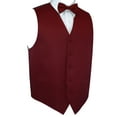 thumbnail image 1 of BEST TUXEDO, Men's Formal, Prom, Wedding, Homecoming, Tuxedo Vest, Bow-Tie & Hankie Set for Prom, Wedding, Cruise in Burgundy - 2XL, 1 of 3