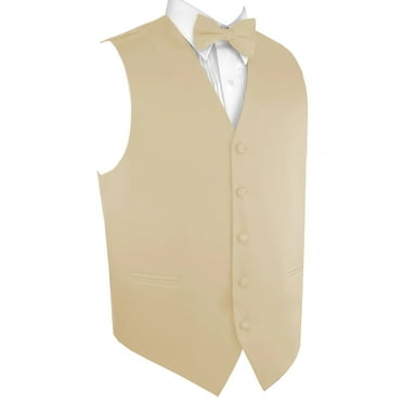 champagne tuxedo vest and tie