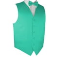 thumbnail image 1 of Best Tuxedo Men's Formal, Prom, Wedding, Homecoming, Cruise Tuxedo Vest, Bow-Tie & Hankie Set in Mint - 6XL, 1 of 3