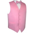 thumbnail image 1 of BEST TUXEDO, Men's Formal, Prom, Wedding, Homecoming, Tuxedo Vest, Bow-Tie & Hankie Set for Prom, Wedding, Cruise in Pink - 5XL, 1 of 3