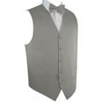 thumbnail image 1 of Best Tuxedo Men's Formal, Prom, Wedding, Homecoming, Cruise Tuxedo Vest, Bow-Tie & Hankie Set in Silver - L, 1 of 3
