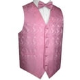 thumbnail image 1 of BEST TUXEDO Men's Formal, Prom, Wedding, Homecoming, Tuxedo Vest, Bow-Tie & Pocket Square Set in Rose Paisley - 4XL, 1 of 4