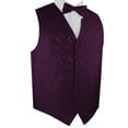thumbnail image 1 of Best Tuxedo Men's Formal, Prom, Wedding, Homecoming, Cruise Tuxedo Vest, Bow-Tie & Hankie Set in Sangria Paisley - M, 1 of 4
